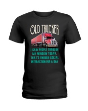 Old Trucker Ladies T-Shirt tile
