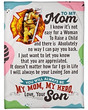 Firefighter's Mom - Black Friday Sale Large Fleece Blanket - 60" x 80" front