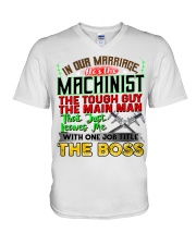 Machinist's Wife V-Neck T-Shirt tile