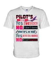 Pilot's Wife V-Neck T-Shirt tile