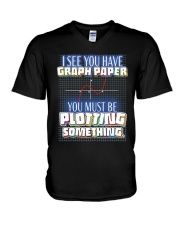 Math Lovers V-Neck T-Shirt tile
