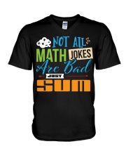 MATH TEACHER V-Neck T-Shirt tile