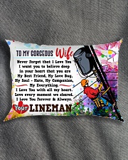 GIFT FOR A LINEMAN'S WIFE- PREMIUM Rectangular Pillowcase aos-pillow-rectangle-front-lifestyle-1