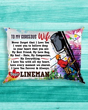GIFT FOR A LINEMAN'S WIFE- PREMIUM Rectangular Pillowcase aos-pillow-rectangle-front-lifestyle-5