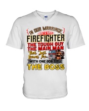 Firefighter's Wife V-Neck T-Shirt tile