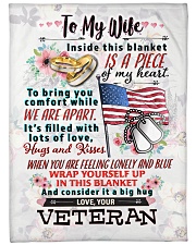 VETERAN'S WIFE- PREMIUM Large Fleece Blanket - 60" x 80" front