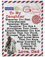 Firefighter's Daughter Premium Large Fleece Blanket - 60" x 80" front