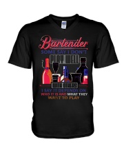 Bartender V-Neck T-Shirt tile