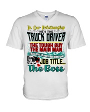 Trucker's Girlfriend V-Neck T-Shirt tile