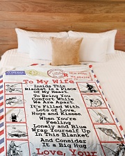 Fishing Lover's Wife Premium Large Fleece Blanket - 60" x 80" aos-coral-fleece-blanket-60x80-lifestyle-front-02