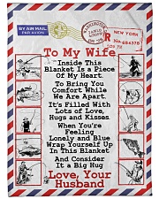 Fishing Lover's Wife Premium Large Fleece Blanket - 60" x 80" front