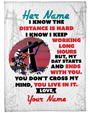 Lineman's Wife Large Fleece Blanket - 60" x 80" front