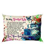 GIFT FOR A TRUCKER'S WIFE - PREMIUM Rectangular Pillowcase back