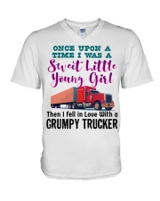 Trucker's Girl V-Neck T-Shirt tile