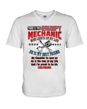 Mechanic's Girlfriend V-Neck T-Shirt tile