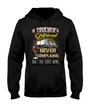 TRUCKER'S GIRLFRIEND LOVES WINE Hooded Sweatshirt thumbnail