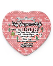 Mechanic's Wife - Heart ornament - single (porcelain) front