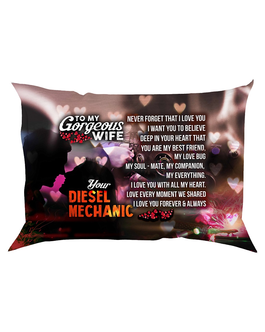 GIFT FOR A DIESEL MECHANIC'S WIFE - PREMIUM Rectangular Pillowcase