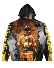 Firefighter Men's All Over Print Hoodie back