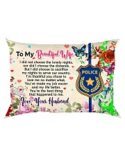 GIFT FOR A POLICE OFFICER'S WIFE - PREMIUM Rectangular Pillowcase back