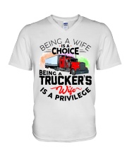Trucker's Wife V-Neck T-Shirt tile