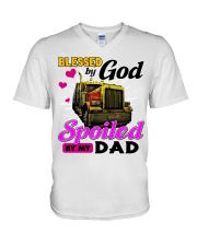Trucker's Daughter V-Neck T-Shirt tile