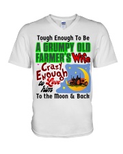 Grumpy Old Farmer's Wife V-Neck T-Shirt tile