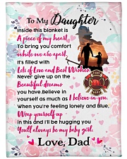 Firefighter's Daughter Premium Large Fleece Blanket - 60" x 80" front