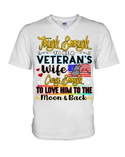 Veteran's Wife V-Neck T-Shirt tile