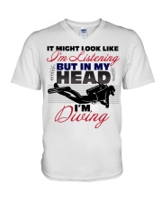 Scuba Diving V-Neck T-Shirt tile