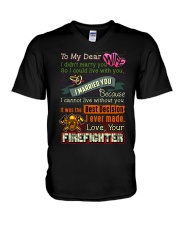 FIREFIGHTER'S WIFE V-Neck T-Shirt thumbnail