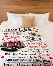Trucker's Wife - Black Friday Sale Large Fleece Blanket - 60" x 80" aos-coral-fleece-blanket-60x80-lifestyle-front-02