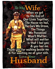 Firefighter's Wife - Black Friday Sale Large Fleece Blanket - 60" x 80" front