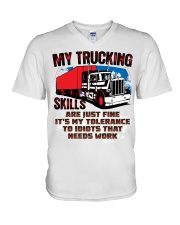 Lady Trucker V-Neck T-Shirt tile