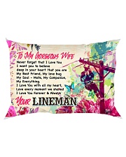 GIFT FOR A LINEMAN'S WIFE - PREMIUM Rectangular Pillowcase back