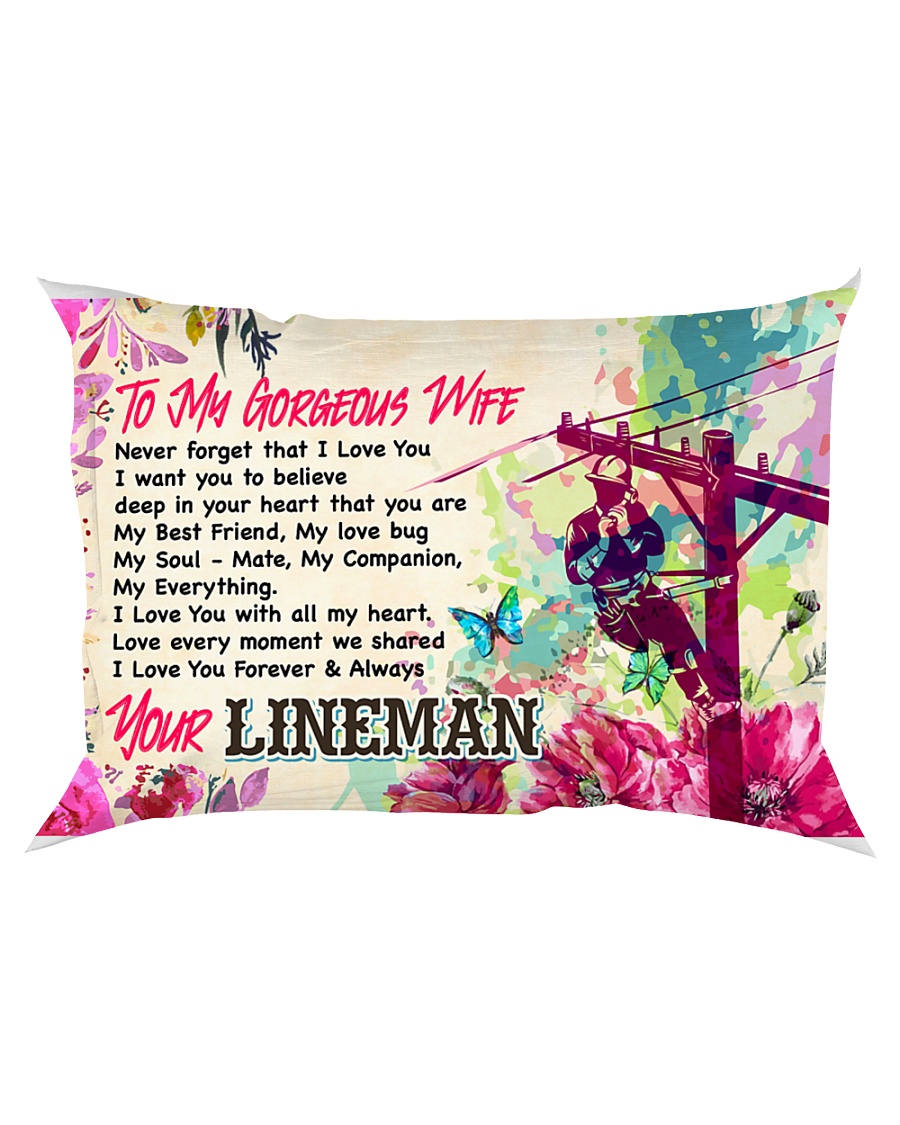 GIFT FOR A LINEMAN'S WIFE - PREMIUM Rectangular Pillowcase