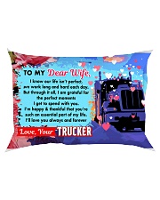 GIFT FOR A TRUCKER'S WIFE - PREMIUM Rectangular Pillowcase back