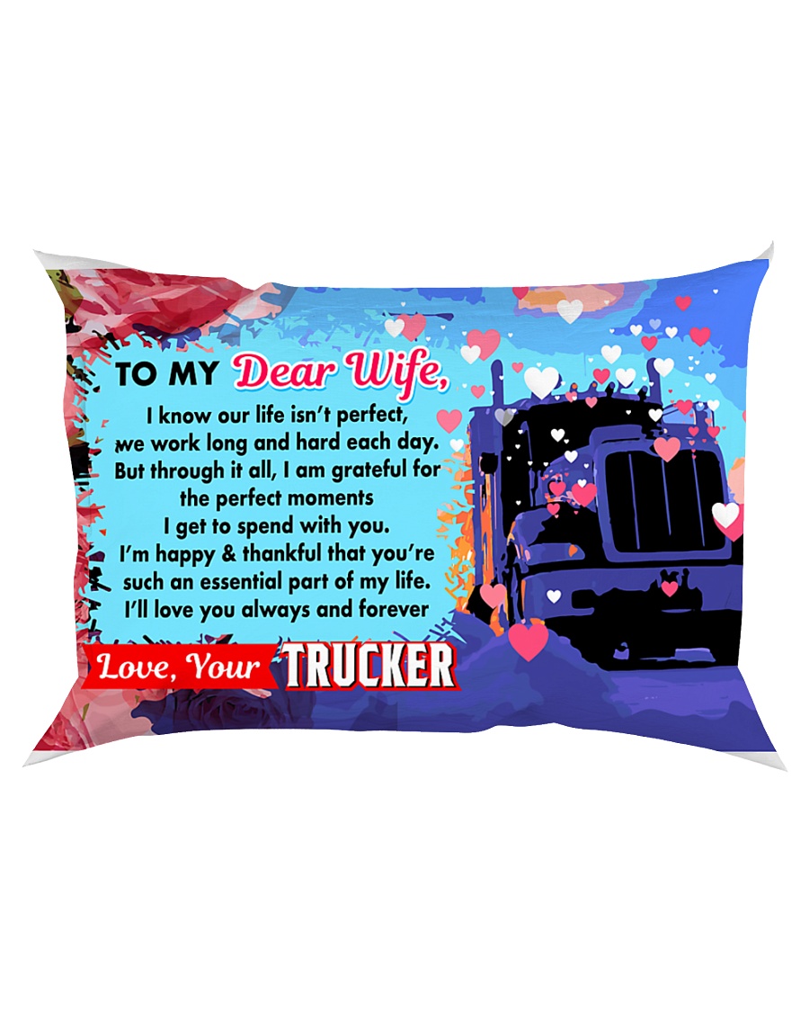 GIFT FOR A TRUCKER'S WIFE - PREMIUM Rectangular Pillowcase