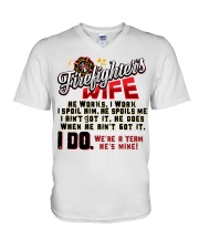 Firefighter's Wife V-Neck T-Shirt tile