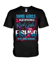 PERFECT HOODIE FOR A FISHING WIFE V-Neck T-Shirt thumbnail
