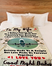Pilot's Wife Premium Large Fleece Blanket - 60" x 80" aos-coral-fleece-blanket-60x80-lifestyle-front-02
