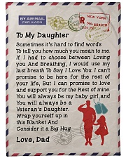 Veteran's Daughter Large Fleece Blanket - 60" x 80" front