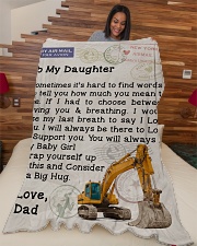 HEO'S Daughter Premium Large Fleece Blanket - 60" x 80" aos-coral-fleece-blanket-60x80-lifestyle-front-04