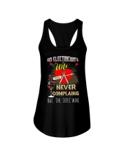 ELECTRICIAN'S WIFE LOVES WINE Ladies Flowy Tank thumbnail