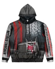 RETIRED TRUCKER Men's All Over Print Hoodie front