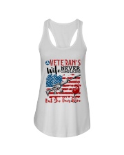 VETERAN'S WIFE Ladies Flowy Tank tile