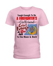 I Am A Firefighter's Girlfriend Ladies T-Shirt tile