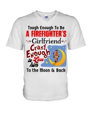I Am A Firefighter's Girlfriend V-Neck T-Shirt tile