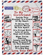 EMT's Girlfriend Premium Large Fleece Blanket - 60" x 80" front