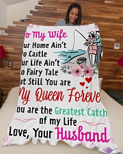 GIFT FOR WIFE Premium Large Fleece Blanket - 60" x 80" aos-coral-fleece-blanket-60x80-lifestyle-front-04